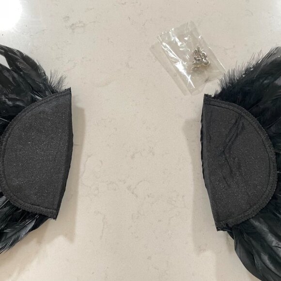 Poncho Collar Natural Feather Short Cape Lace - Picture 6 of 9